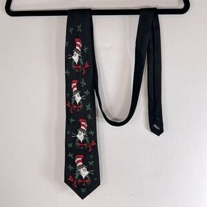 Dr. Seuss Vintage Holiday 1994 100% Silk Mens Cat In The Hat Christmas Necktie